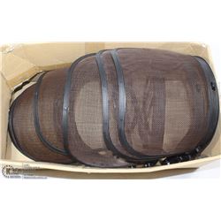 LOT OF 6 OVER HARD HAT SCREEN FACE SHIELDS