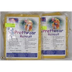 LOT OF TWO PRATTWEAR RAINSUITS SIZE LARGE