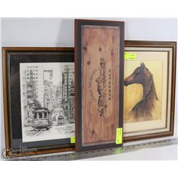 LOT OF 3 ESTATE WALL HANGINGS