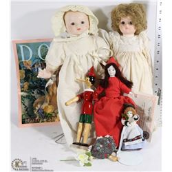 BOX OF ASSORTED PORCELAIN & DOUBLE HEADED VINTAGE