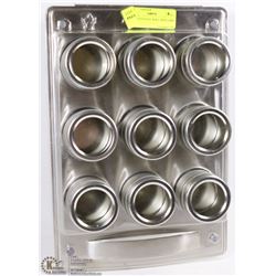 STAINLESS STEEL WALL SPICE JARS
