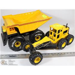 TONKA GRADER SOLD W/ BUDDY DUMP TRUCK