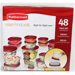 RUBBERMAID 48PC EASY FIND LID SET