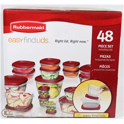 RUBBERMAID 48PC EASY FIND LID SET