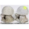 Image 1 : 2 CEMENT GARDEN MUSHROOMS
