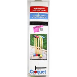 NEW 4 PLAYER CROQUET SET
