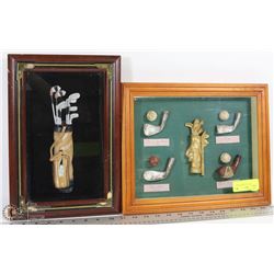 SET OF 2 3D GOLF THEMED WALL DISPLAY