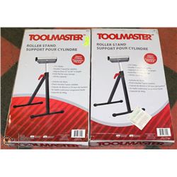 A PAIR OF TOOLMASTER ROLLER STANDS IN BOXES