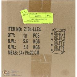 CASE OF NEW CSA APPROVED ELECTRICAL BOXES
