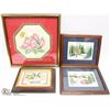 Image 1 : FLAT OF 4 FRAMED NEEDLEPOINT PICTURES