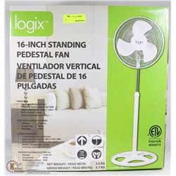 LOGIX 16" STANDING PEDESTAL FAN