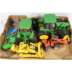 LOT OF 5 FARM TOYS INCL REMOTE CONTROL JD ERTL