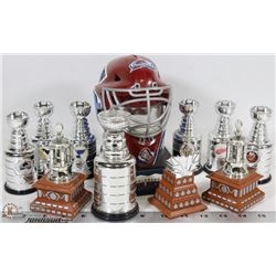 LOT OF 11 HOCKEY MINI STANLEY CUPS + TROPHIES