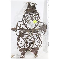 SET OF 2 WROUGHT IRON PLANT HOLDERS