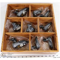 LOT OF 9 NEW BOMA DUCK/WOLF FIGURINES