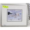Image 1 : FRAMED + SIGNED A FERNANDEZ POLAR BEAR PICTURE