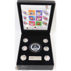 NHL COIN, STAMP AND PUCK SET IN ORIG BOX