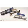 Image 1 : 3 PAIRS OF 2.50 STRENGTH READING GLASSES