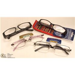 4 PAIRS OF ASST STRENGTH READING GLASSES