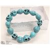 Image 1 : #46-TURQUOISE SKULL BEAD BRACELET