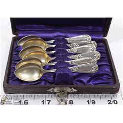 SET OF 6 VINTAGE STERLING SILVER TEASPOON
