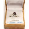 Image 1 : STERLING SILVER GENUINE GARNET RING SIZE 5.25