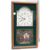 Image 1 : INGRAHAM WALL CLOCK WITH DOGS PICTURE