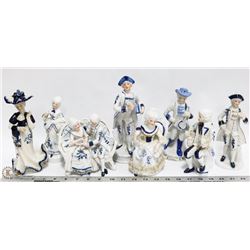 FLAT OF PORCELAIN COLLECTIBLE FIGURINES