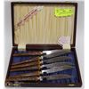 Image 1 : VINTAGE "KIRK" SHEFFIELD CARVING SET IN CASE WITH