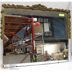 DEPRESSION ERA MIRROR WITH GOLD GUILDED FRAME