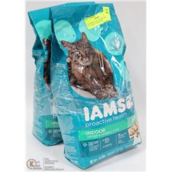 2 IAMS HEALTHY INDOOR ADULT CAT  FOOD 3.5LBS EACH