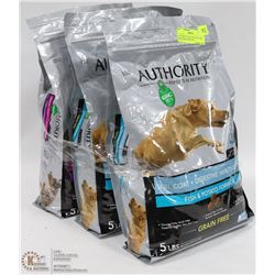 3 AUTHORITY GNC PETS ALL AGES DOG FOOD 5LBS EACH