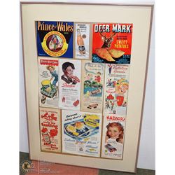 30"X43" VINTAGE ADVERTISING BOARD