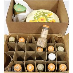 COOKIE TIN, TEA CANNISTER BOX OF WATKINS SPICES