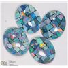 Image 1 : #1-4 GENUINE OPAL MOSAIC TRIPLET STONES