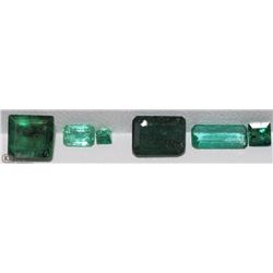 #10-GENUINE EMERALD CUT MAY BIRTHSTONE EMERALDS