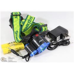 6000 LUMEN TACTICAL LED HEADLAMP WITH LITHIUM