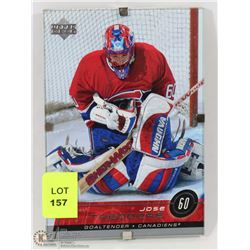 UPPERDECK JOSE THEODORE LARGE HOCKEY CARD #'D