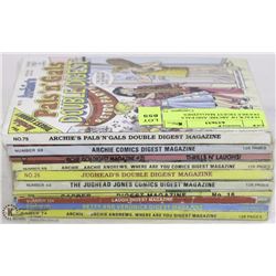 10 PACK OF ARCHIE AND PALS DOUBLE DIGEST COMICS