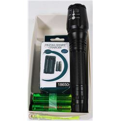 6000 LUMEN TACTICAL LED FLASHLIGHT WITH LITHIUM