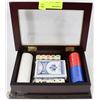 Image 1 : POKER CHIP SET WITH WOOD CASE