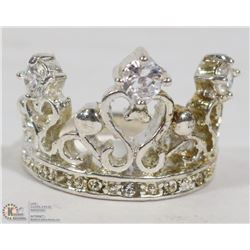 .925 STERLING CROWN RING SIZE 7