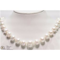 #11-GENUINE PEARL NECKLACE W/ ST SILVER CLASP