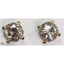 #12-14K Y. GOLD DIAMOND SOLITAIRE  STUD EARRINGS