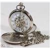 Image 1 : WILMOT SKELETON POCKET WATCH