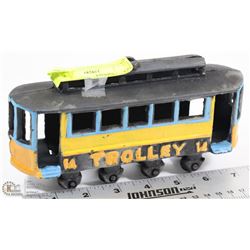 CAST IRON STREET CAR TROLLEY