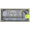 Image 1 : 1954 CANADIAN $5 BILL