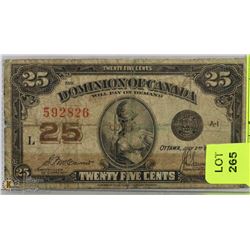 1923 CANADIAN SHINPLASTER