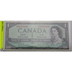 1954 CANADIAN $1.00 BANK NOTE