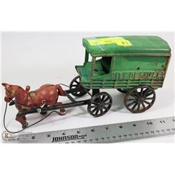 CAST IRON DELIVERY WAGON